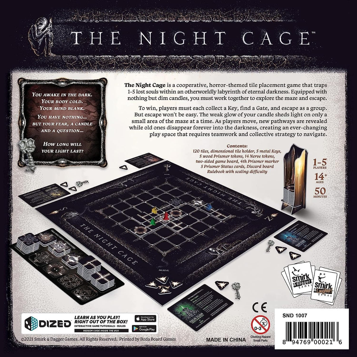 Smirk & Dagger Night Cage shifting tiles create tense teamwork and strategic planning.