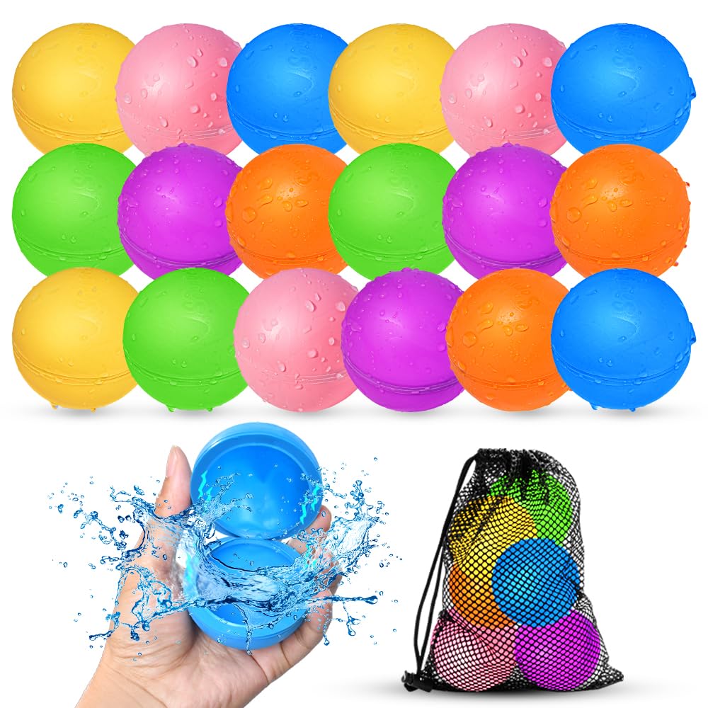 Smirodi 18pcs reusable water balloons pack ready for mess-free water play.