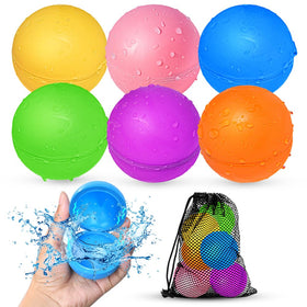 Smirodi reusable water balloons 6-pack for summer pool play