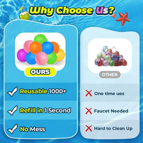 Smirodi silicone water balloons durable for 1000+ uses