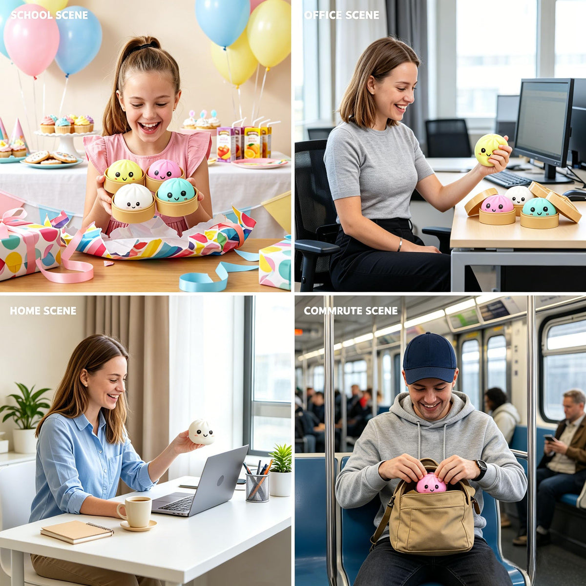 SMLEGFT colorful surprise-dumplings show vibrant colorways for desk pops and mood lift