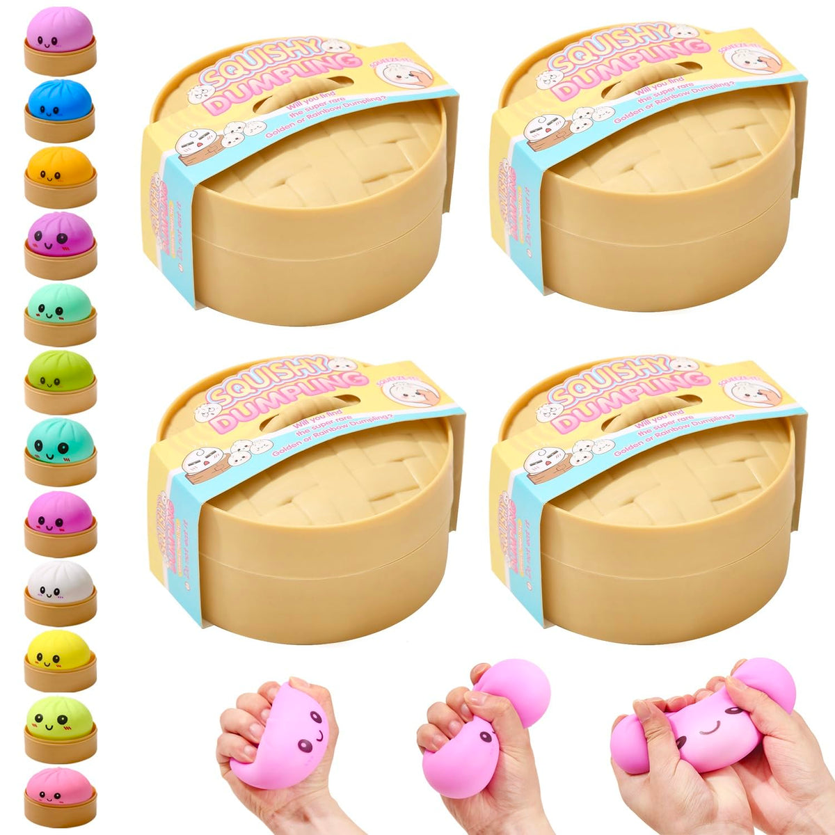 SMLEGFT giant dumpling squishy box for satisfying squeezes and playful desk decor