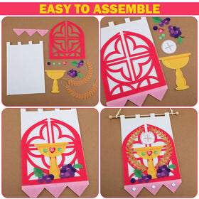SmoothNovelty banners with wooden sticks for sturdy hanging