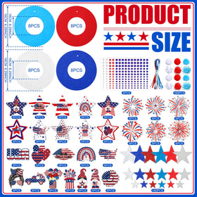 SmoothNovelty felt wreath base ready for Independence Day décor