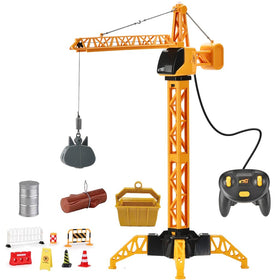 SNACKTANT 28-Inch RC Tower Crane base enhances stable setup for play scenarios