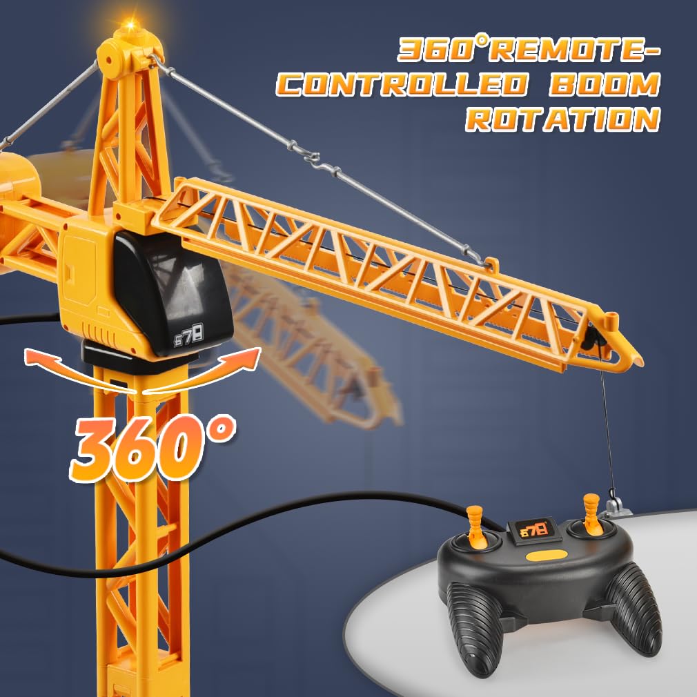 SNACKTANT 28-Inch RC Tower Crane legs enable solid frame for indoor play