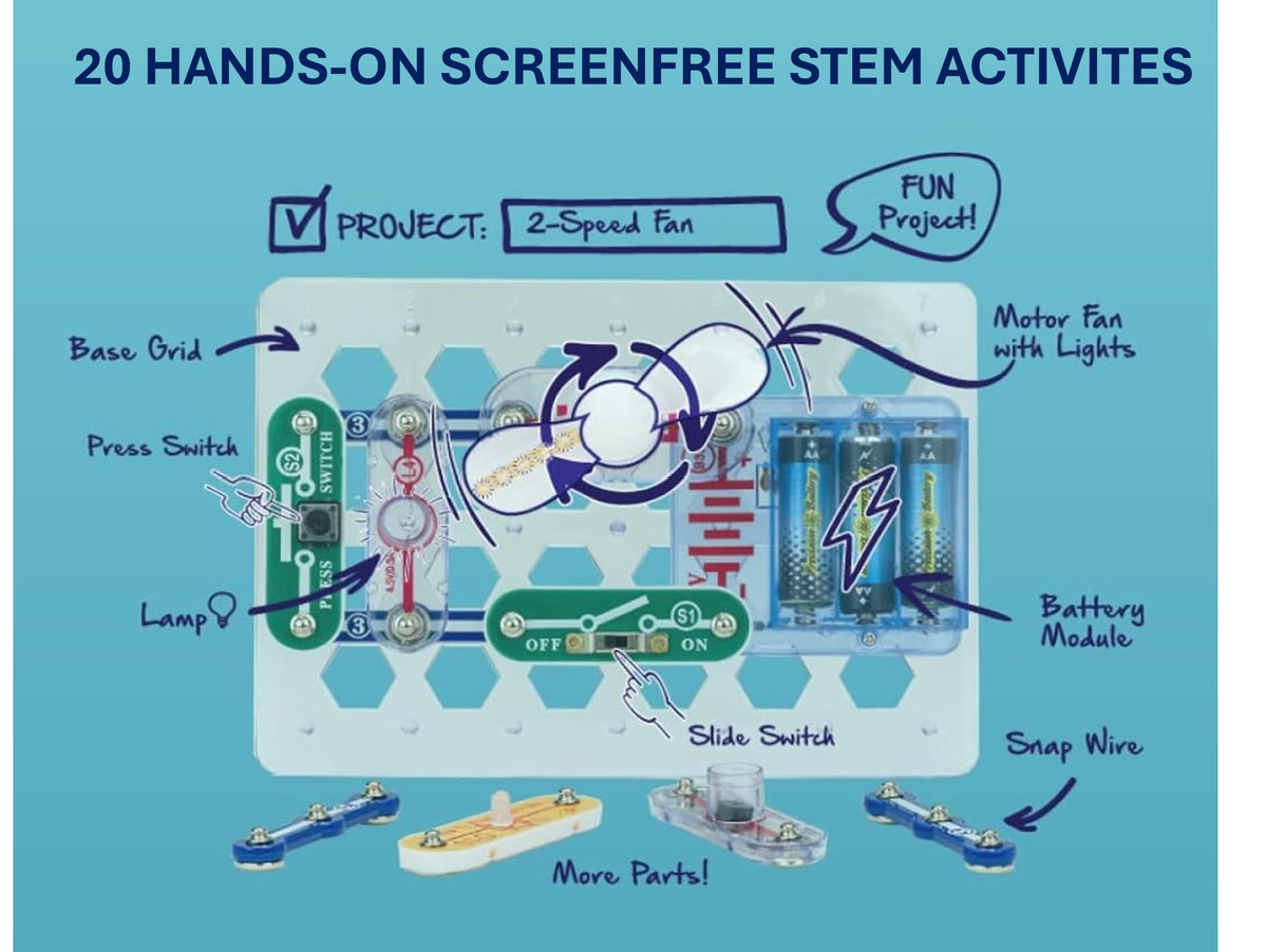 Snap Circuits Beginner age 5-9 shown in classroom or home use.