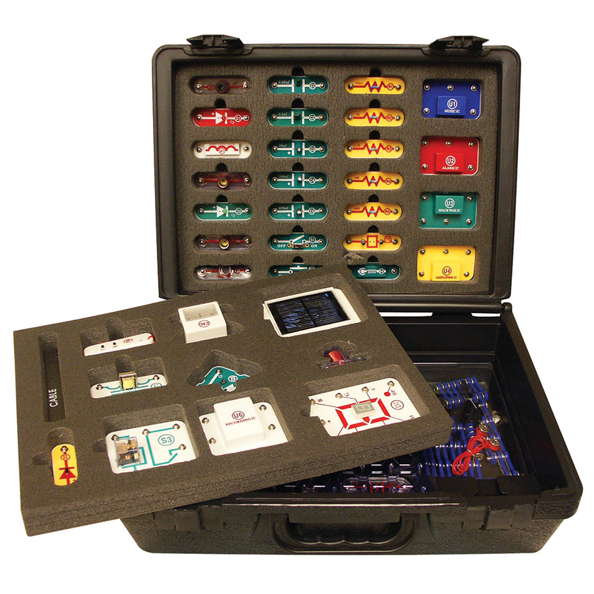 Snap Circuits Extreme SC-750R kit front view for hands-on STEM learning
