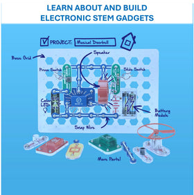 Snap Circuits Jr. SC-100 sound-activated switch demonstrates responsive circuits