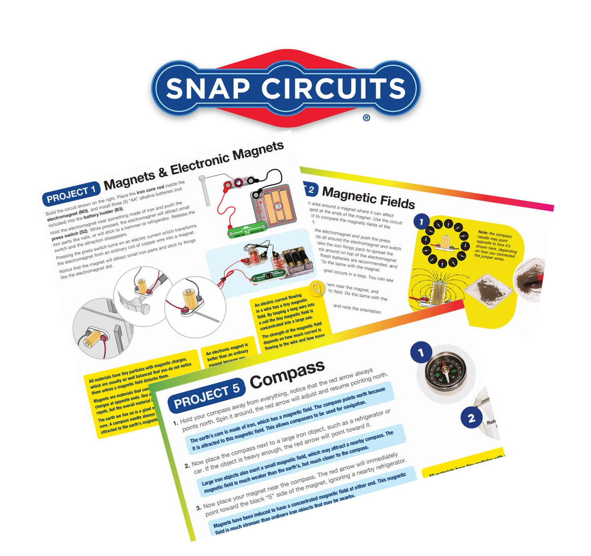 Snap Circuits Magnet Fun Lab magnetic field demo illustrating invisible forces.