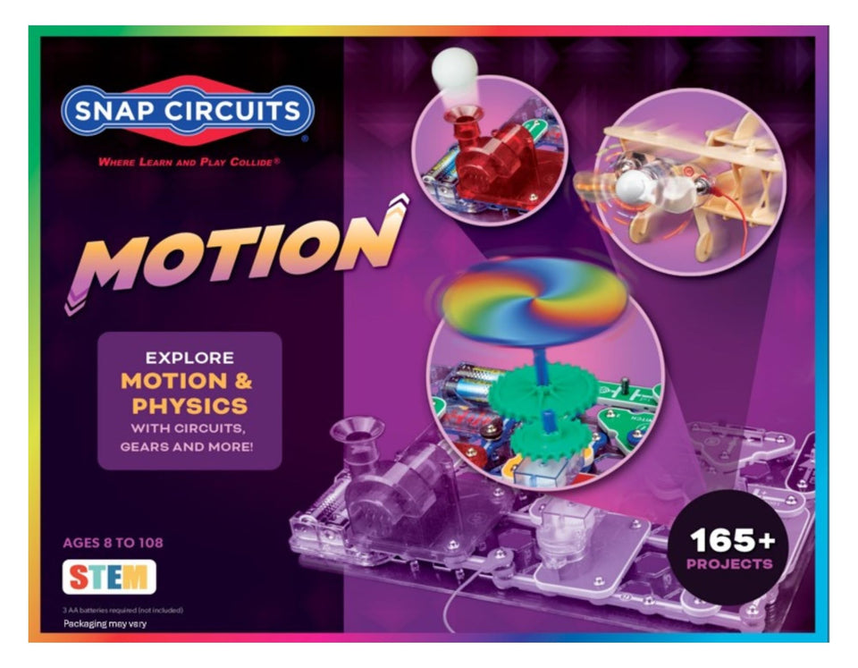 Snap Circuits Motion parts box ready for hands-on learning and exploration