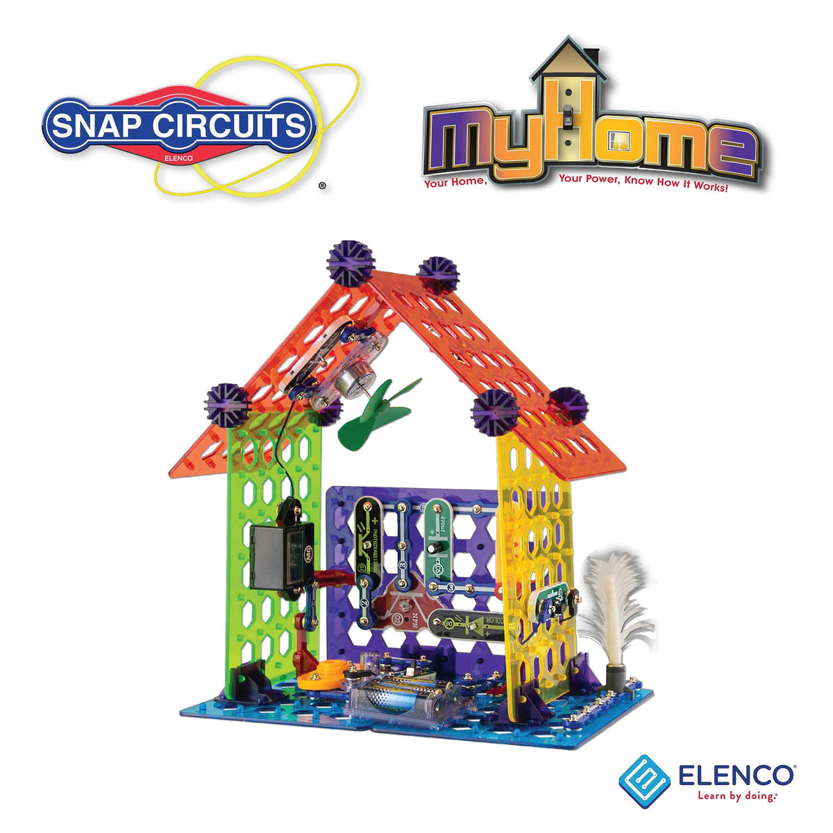 Snap Circuits My Home Electronics battery holder powers portable learning anywhere.