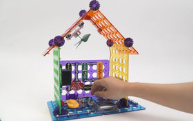 Snap Circuits My Home Electronics sound module adds interactive audio feedback.