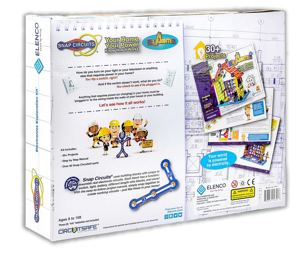 Snap Circuits My Home Electronics switch blocks illustrate simple on off control for projects.