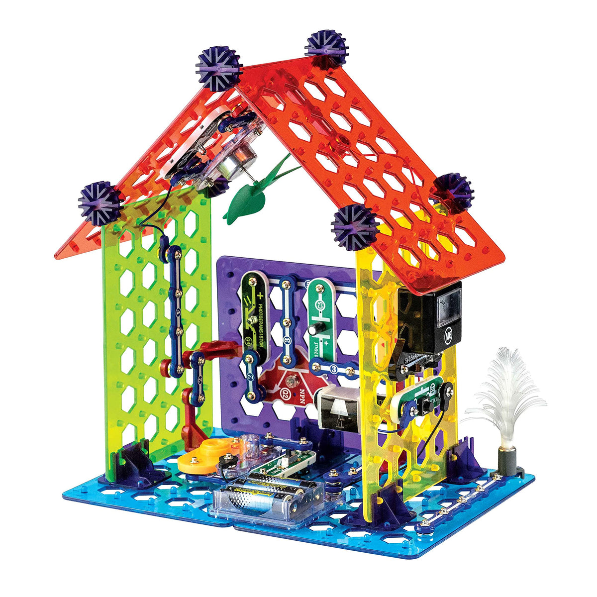Snap Circuits My Home Electronics wires show power flow in a safe setup.