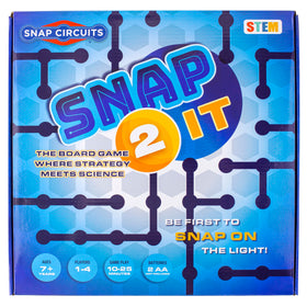 Snap Circuits Snap 2 It board game play area showing grid for creative problem solving.