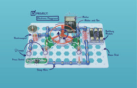 Snap Circuits Snaptricity projects building colorful circuits and magnets.