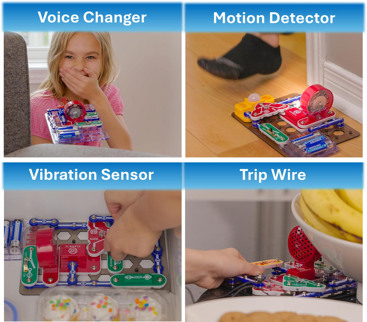 Snap Circuits Spy Kit voice changer display demonstrates covert communication possibilities