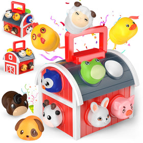 SnapGlowz farm animal set with 10 animals for imaginative toddler play.