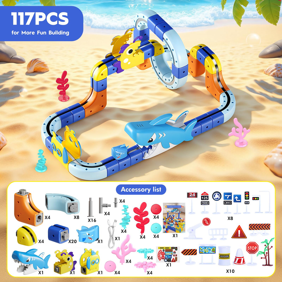 SnapGlowz Ocean-theme accessories spark imaginative seaside adventures.