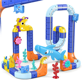SnapGlowz Shark Train Assembly invites kids to build 3D tracks.