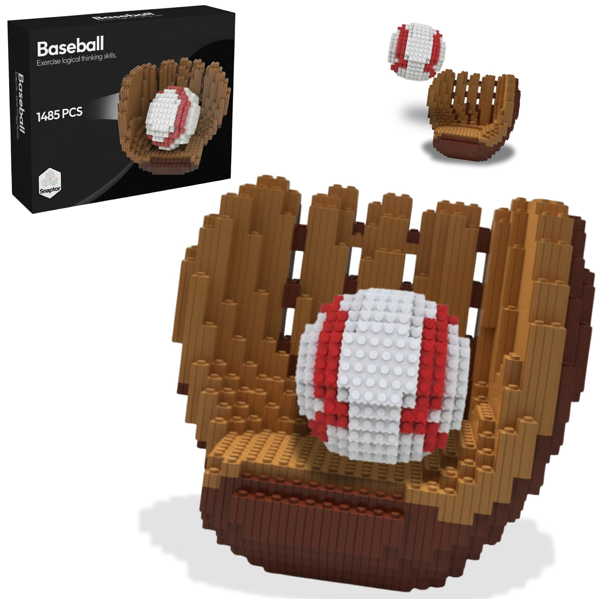 Snaptor baseball 3D building set ball and gloves promotes hands-on STEM learning for teens.