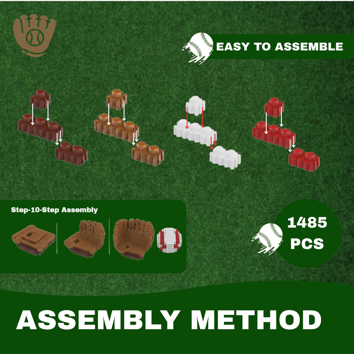 Snaptor detailed assembly pieces create a visually striking display.
