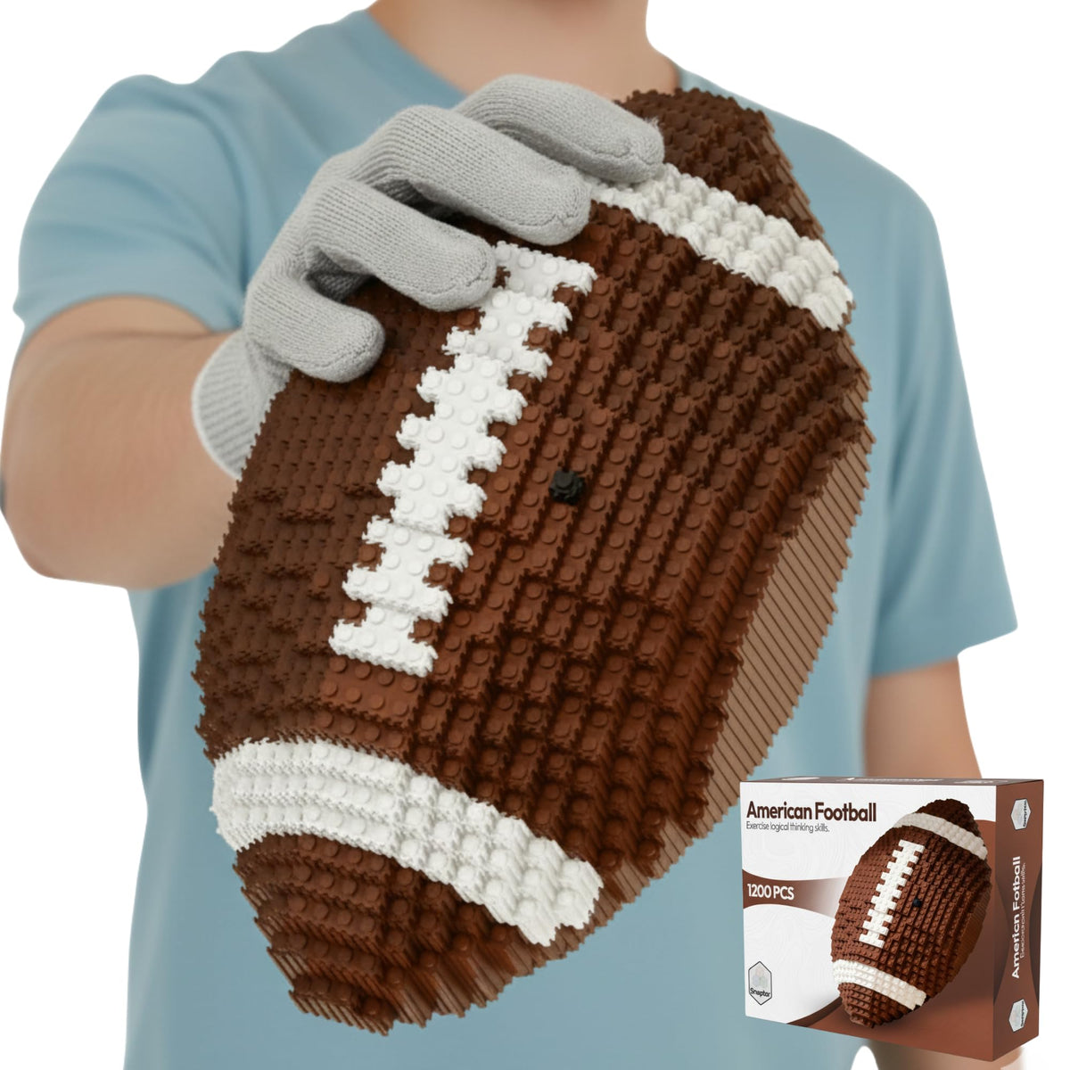 Snaptor football instruction guide displays clear steps for assembly
