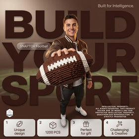 Snaptor football pry tool included for easier piece separation