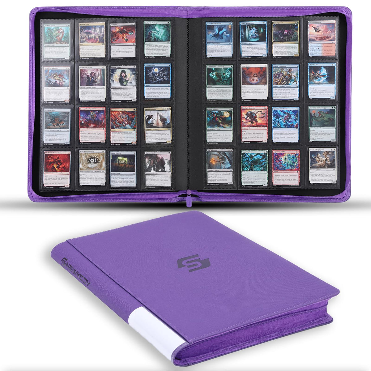 Snekdy 1024-pocket binder front view for organized card collection.