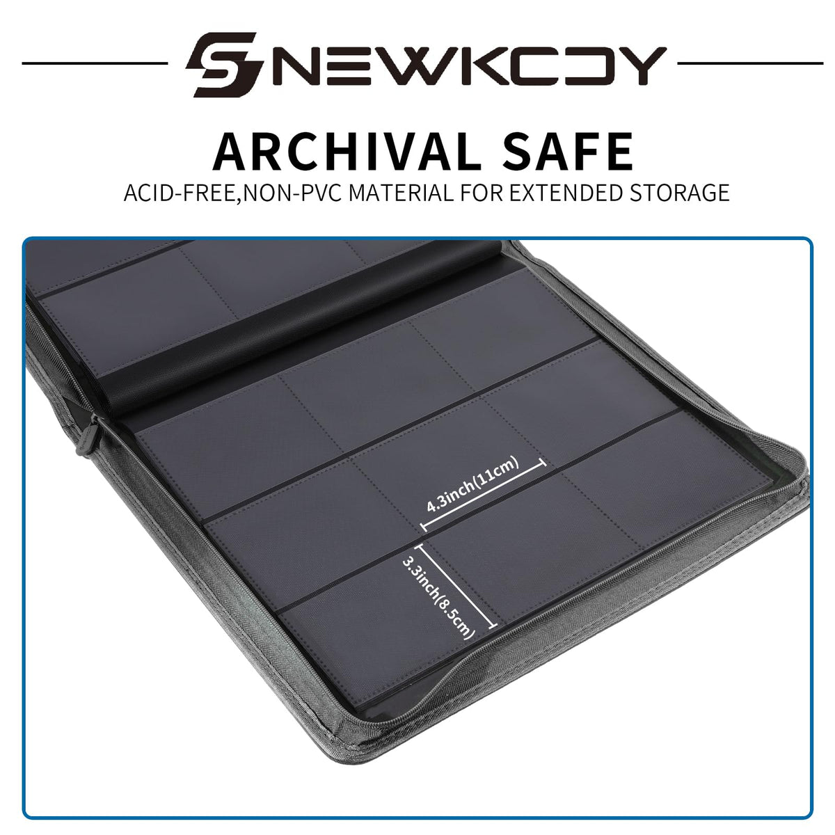 Snekdy top-loader binder provides portable organization for gaming cards.