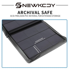 Snekdy top-loader binder provides portable organization for gaming cards.