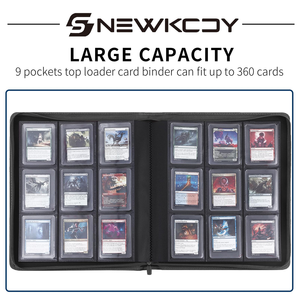 Snekdy PU leather cover protects cards from dust and moisture.