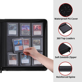 Snewkcdy Snekdy Top Loader Binder 9-pocket pages for organized card storage.