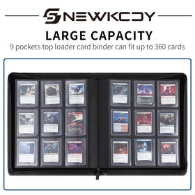 Snewkcdy Snekdy Top Loader Binder 3x4 inch card sleeves protect cards.