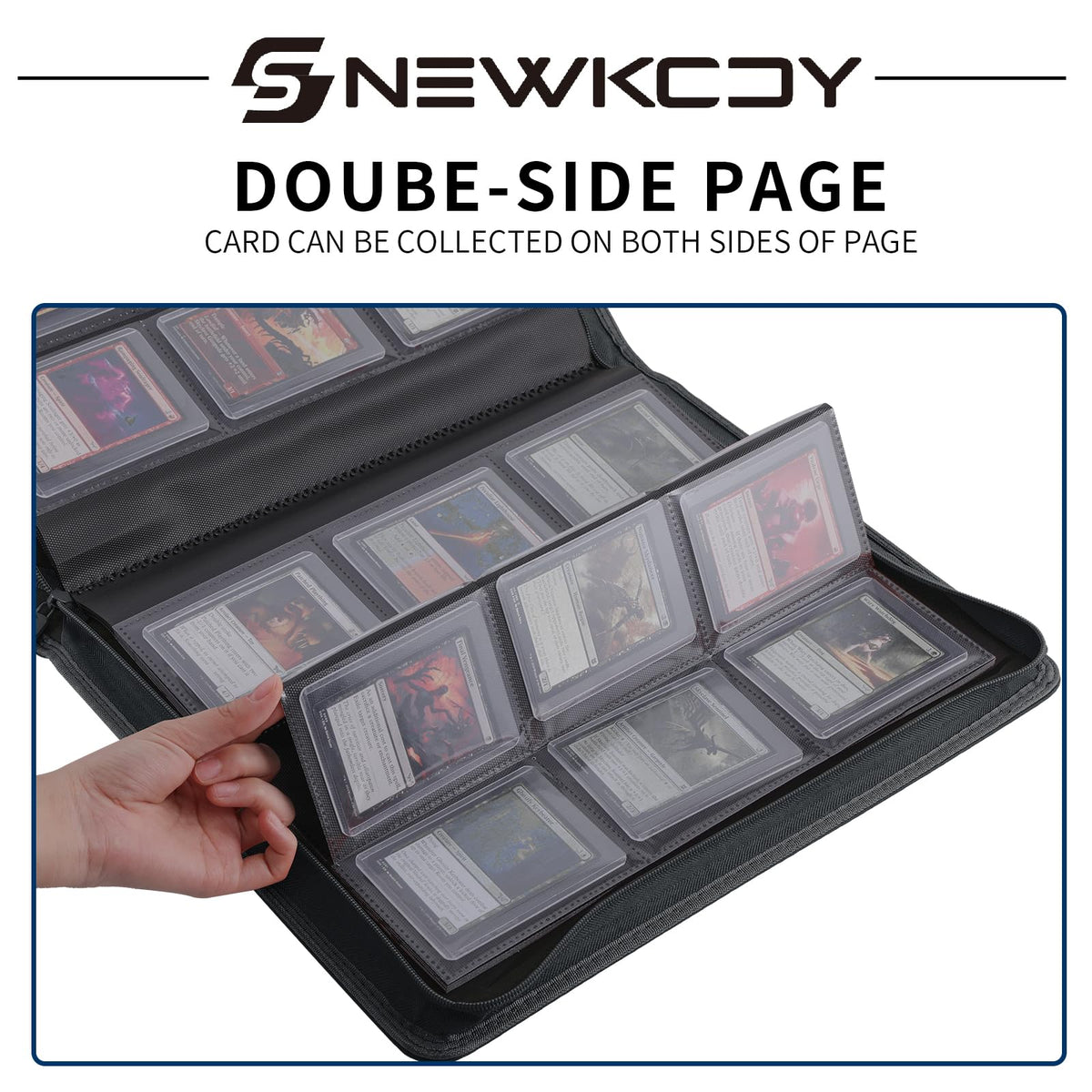 Snewkcdy Snekdy Top Loader Binder holds 360 cards for large collections.