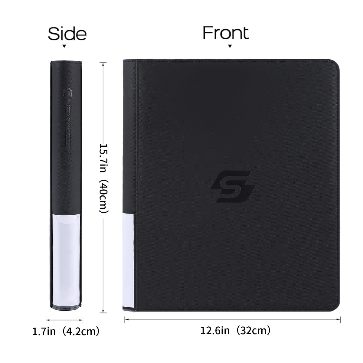Snewkcdy Snekdy Top Loader Binder secure zipper closure prevents loss.
