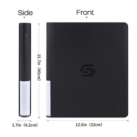Snewkcdy Snekdy Top Loader Binder secure zipper closure prevents loss.