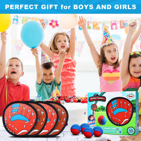 SNFAJOHE soft EVA paddles and smooth balls for safe indoor and outdoor use.