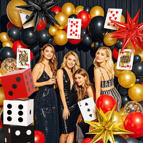 SNLN 132Pcs casino decor photo op stand for memories.