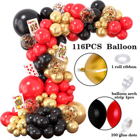 SNLN 132Pcs casino decor poker cards provide bold party accents.