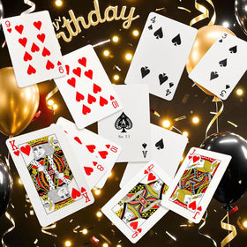 SNLN 132Pcs casino decor vegas style banner backdrop.