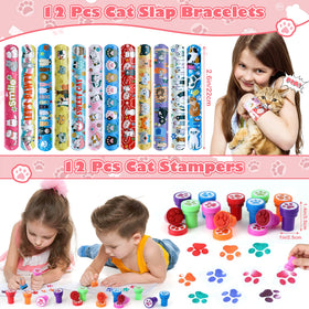 SNLN cat slap bracelet in bright colors for party activities
