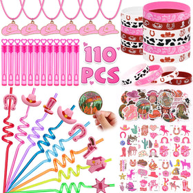 SNLN cowgirl straws in pink for joyful party hydration