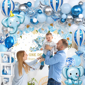 SNLN large elephant foil balloons as a charming centerpiece