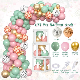 SNLN giraffe foil balloon adds whimsy to the celebration.
