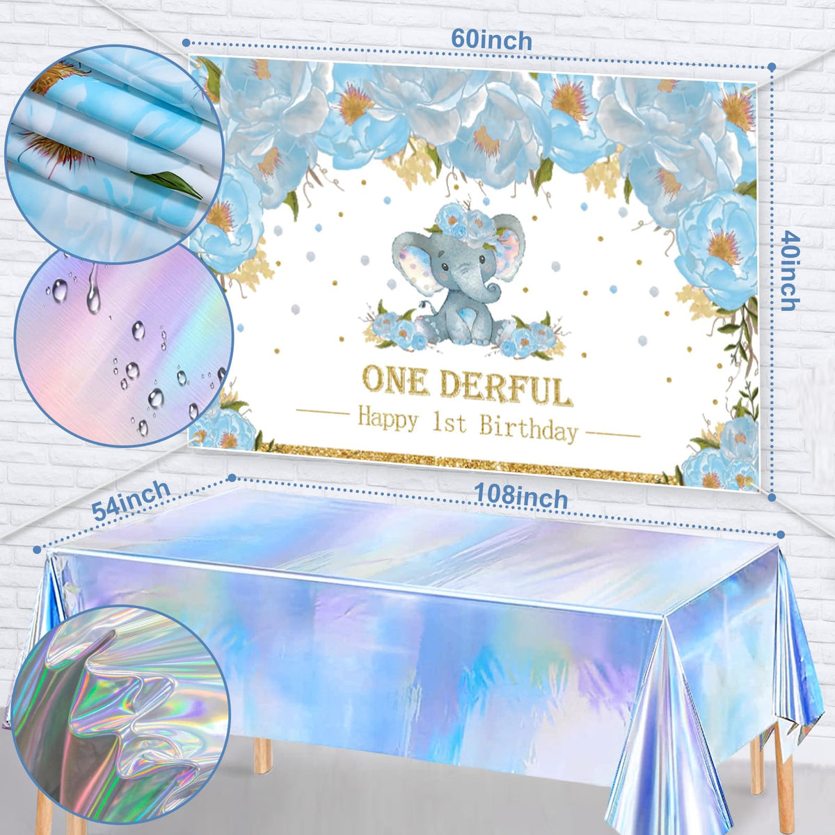 SNLN hot air foil balloons add height and whimsy to the decor