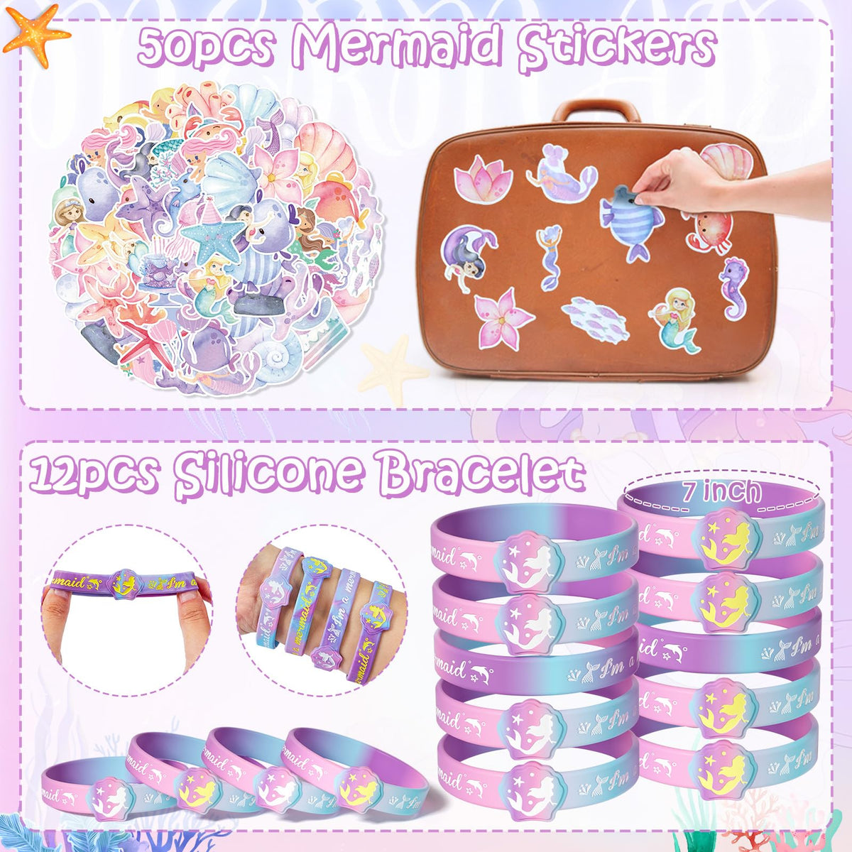 SNLN Mermaid hair ties help secure hairstyles during play