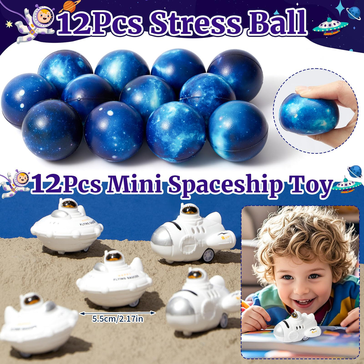 SNLN mini spaceship toys add pull-back action to playtime.