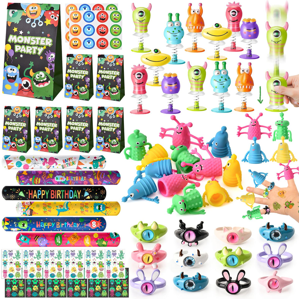 SNLN monster party favors bags for kid celebrations, bright and easy to distribute